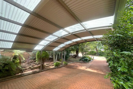 curved carport