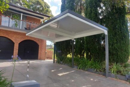 Installed cantilever carport in Sydney