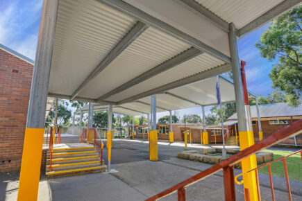 Covered walkway at an Australian primary school