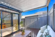 Modern opening roof patio with deck and outdoor lounge